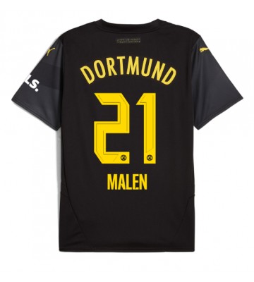 Borussia Dortmund Donyell Malen #21 Bortatröja 2024-25 Kortärmad